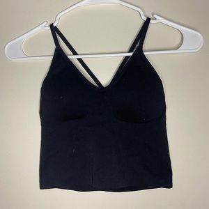 Black cross back top